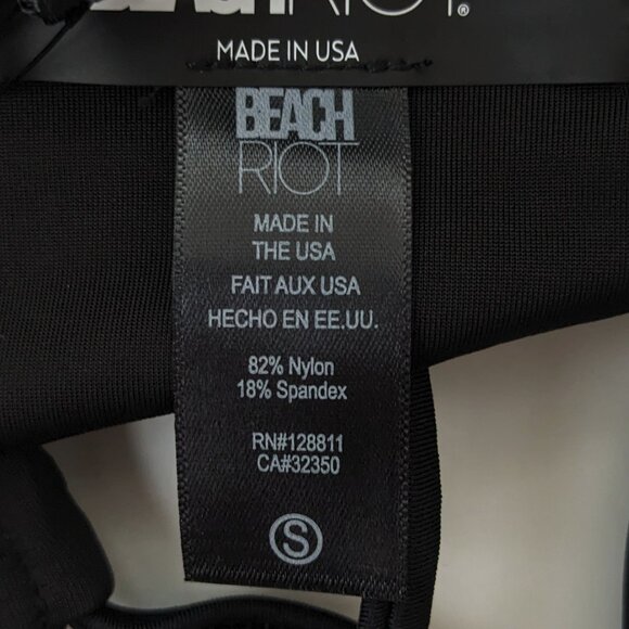 Beach Riot Leslie One-Piece Swimsuit, Black, Women's Small - Picture 4 of 4